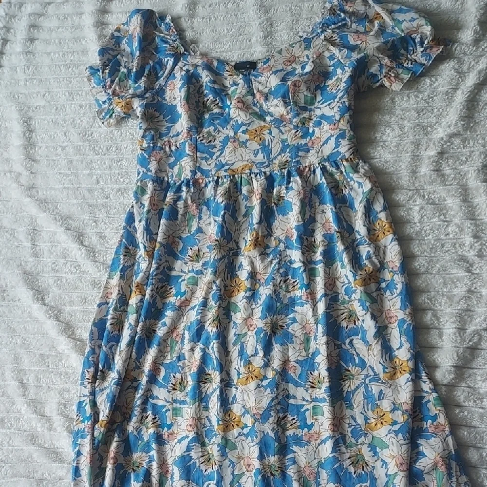 Floral Maxi Dress in Blue and White - Picture 6 of 7